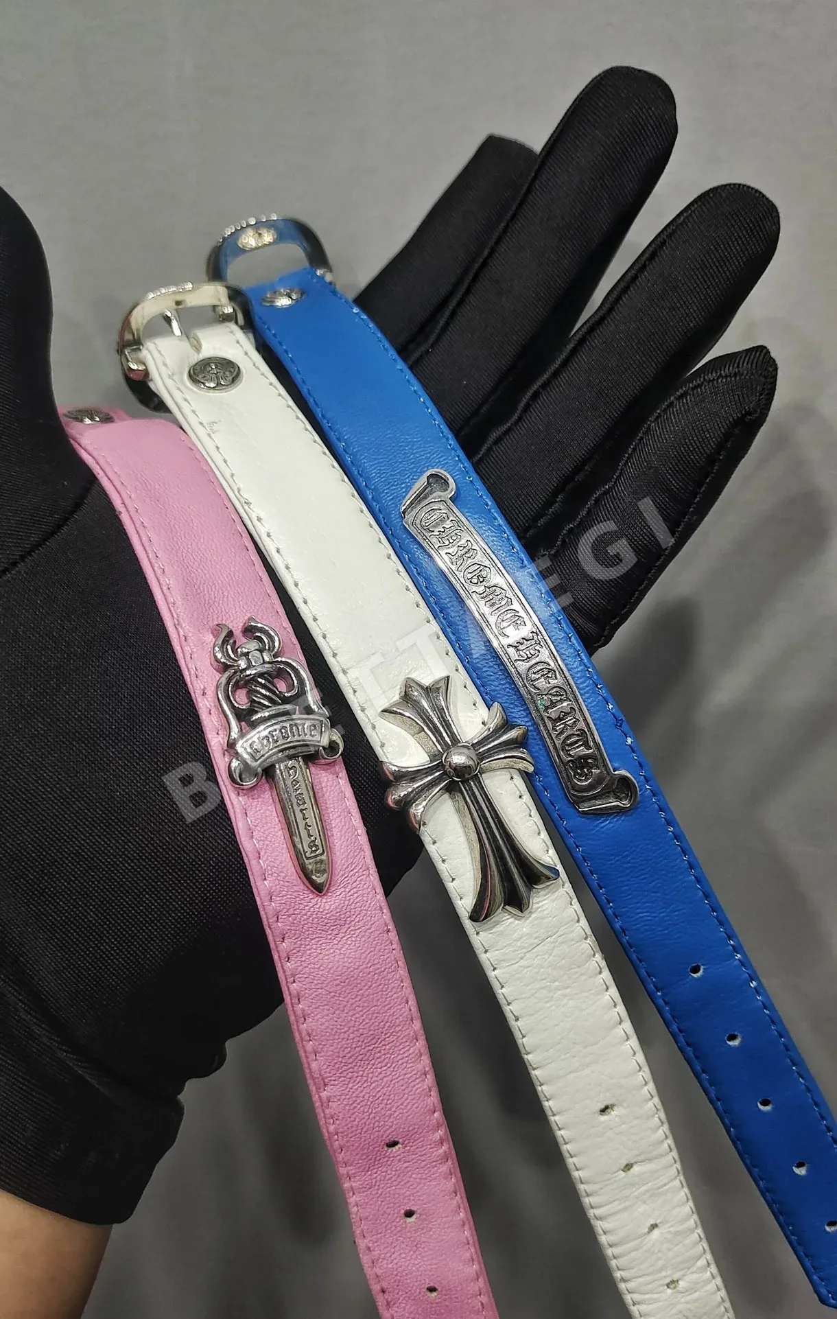 크롬하츠 탑그레인 양가죽 벨트 상세 이미지 3