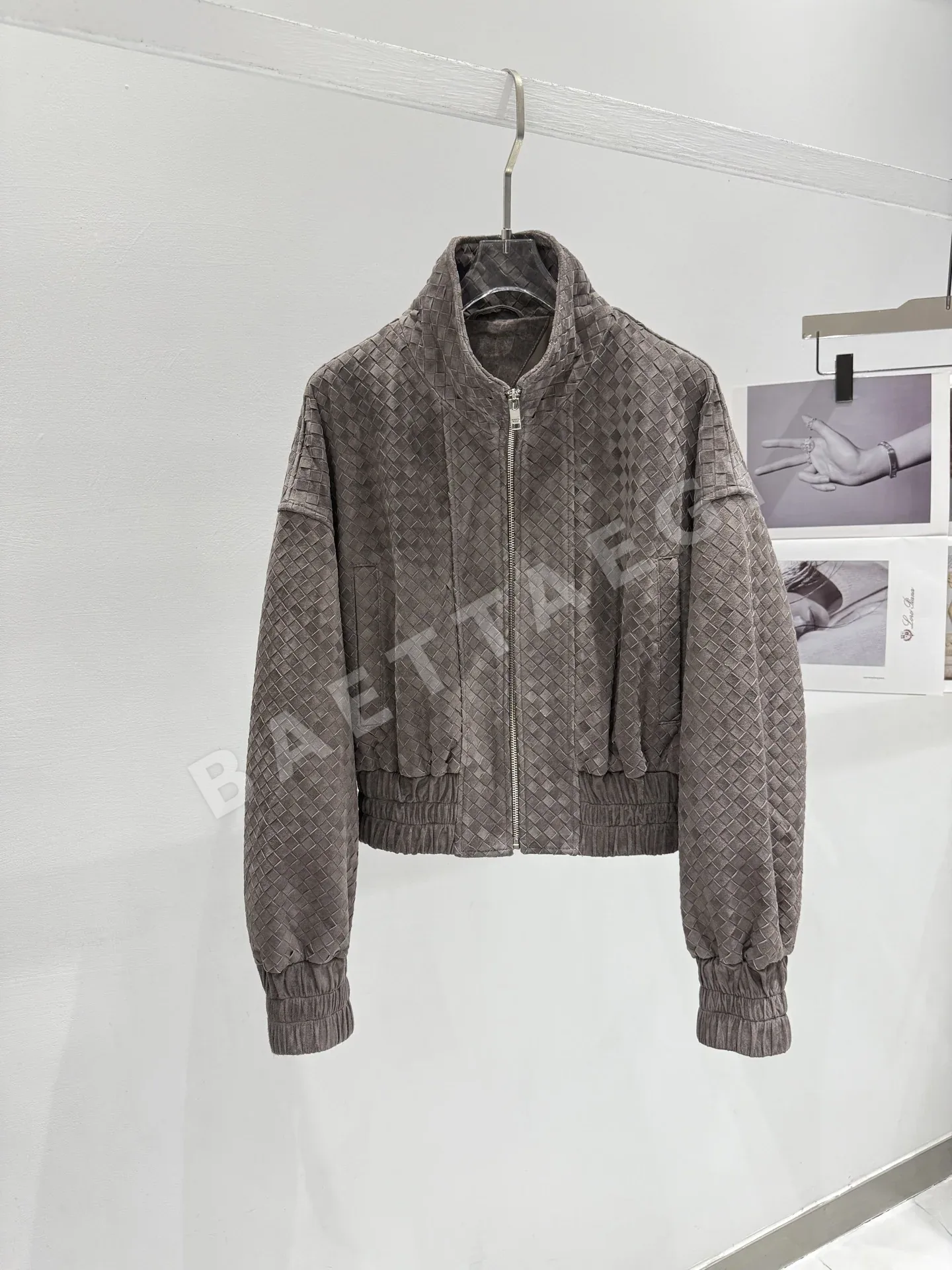 보테가베네타 램스킨 직조 여성 자켓 194830