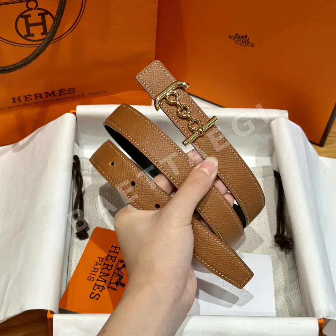 에르메스 H 버클 양면 가죽 벨트 상세 이미지 3
