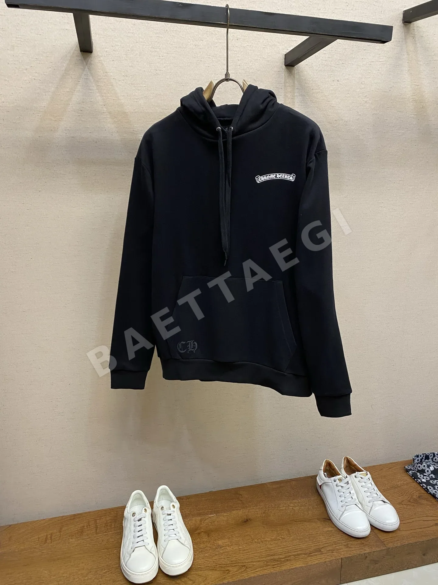 크롬하츠 크로스 프린트 후드