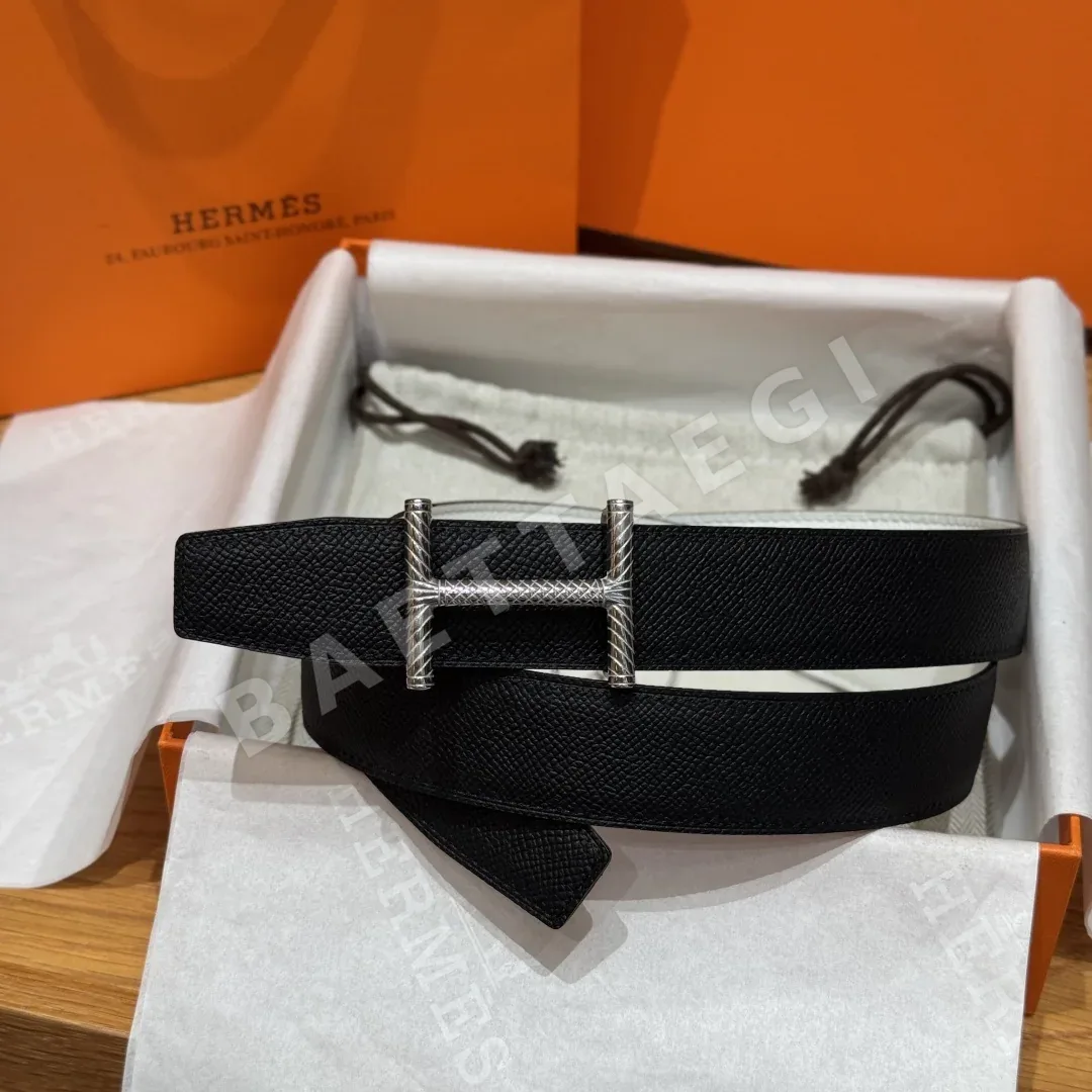 에르메스 히쏘 리버시블 앱송 가죽 벨트 상세 이미지 2