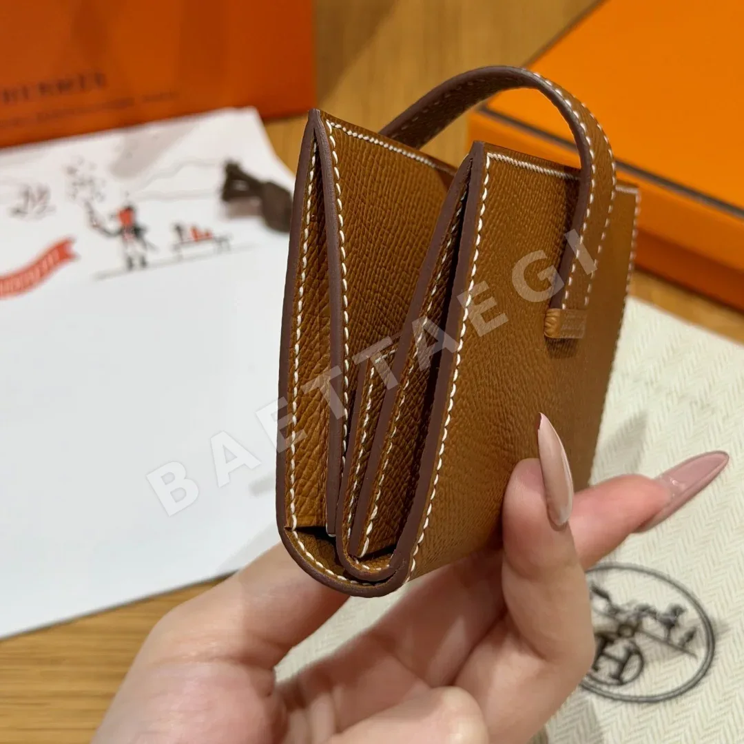 에르메스 베안 카드홀더 미니 엡솜 가죽 카드 지갑 상세 이미지 4