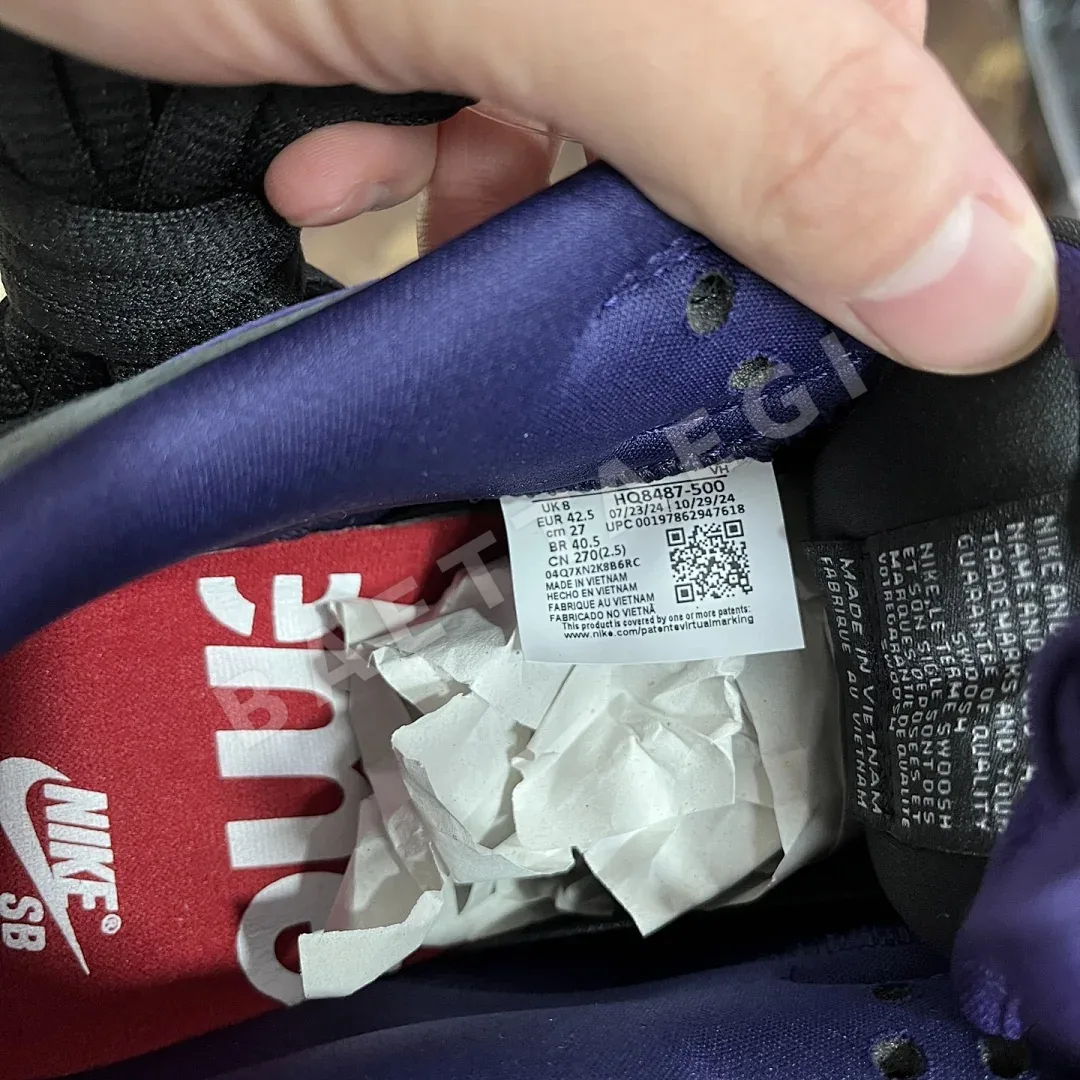 나이키 [M] SB 덩크 로우 퍼플 HQ8487-500 201048 Nike SB Dunk Low Supreme 94 Ink 상세 이미지 2