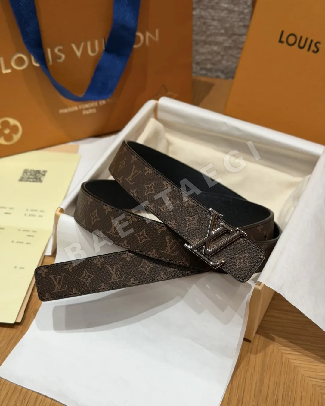 루이비통 리버시블 모노그램 캔버스 벨트 173415