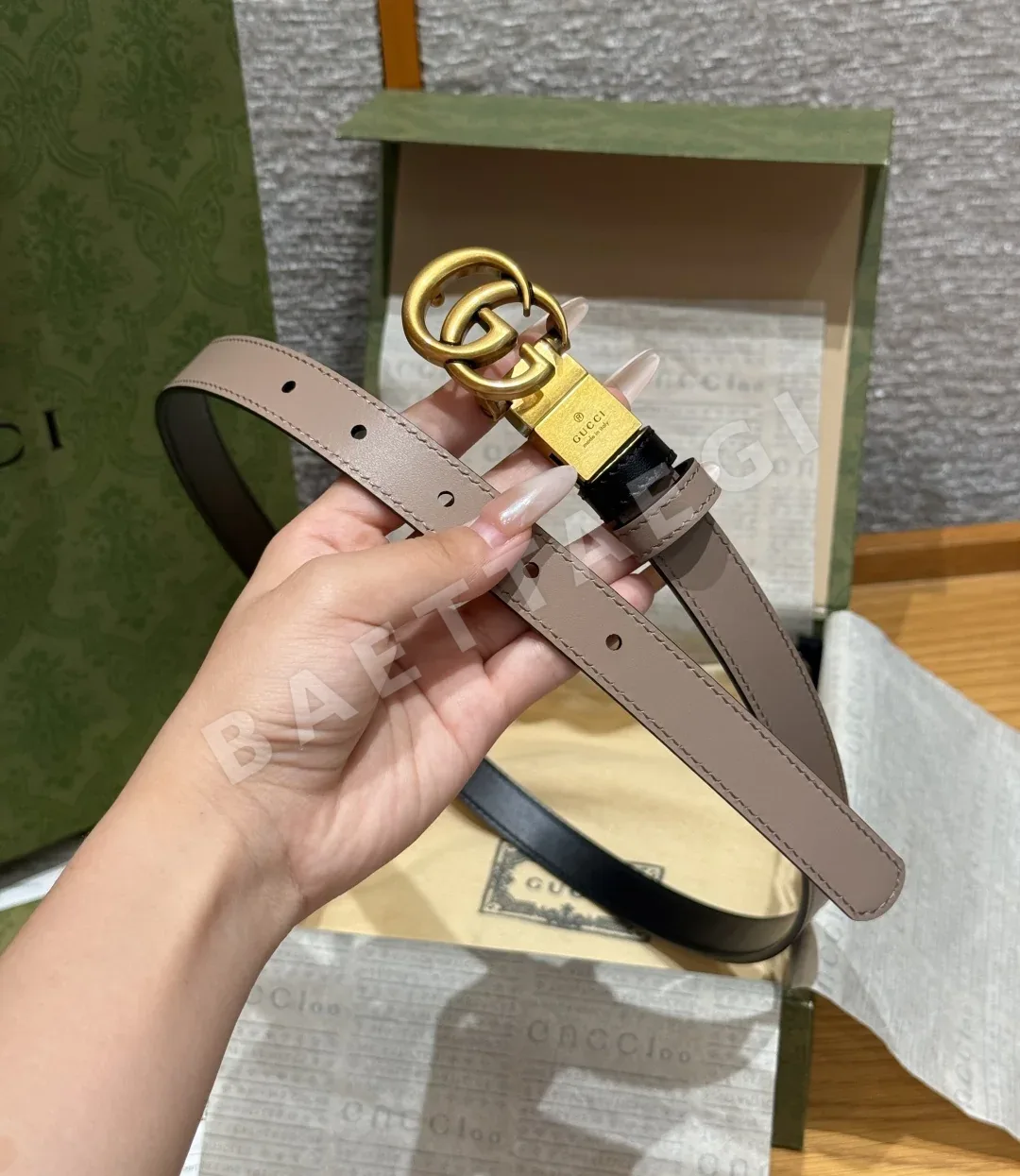 구찌 GG 마몬트 리버시블 나로 벨트 20mm 상세 이미지 6