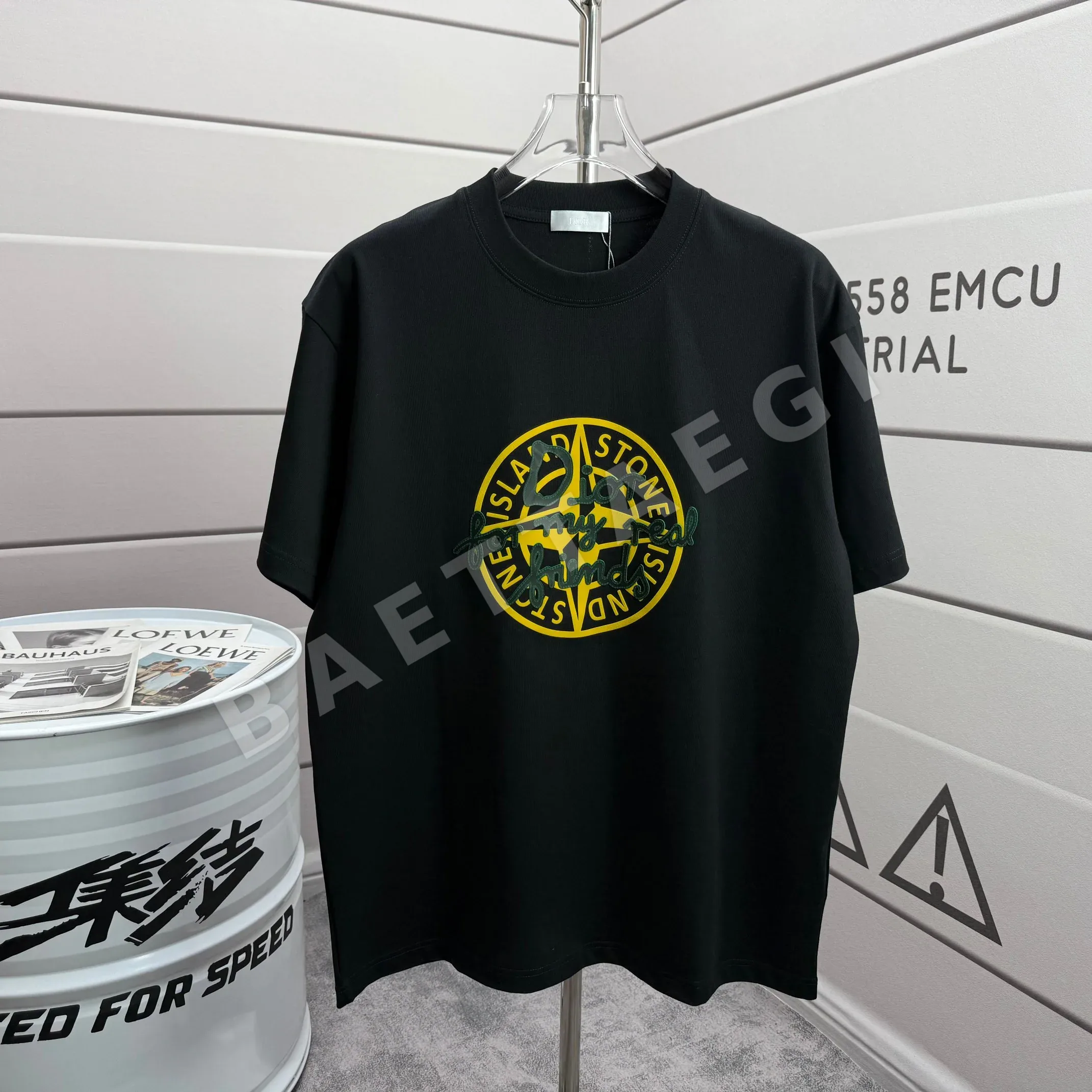 스톤아일랜드 커스텀 더블 얀 코튼 반팔 티셔츠 88789