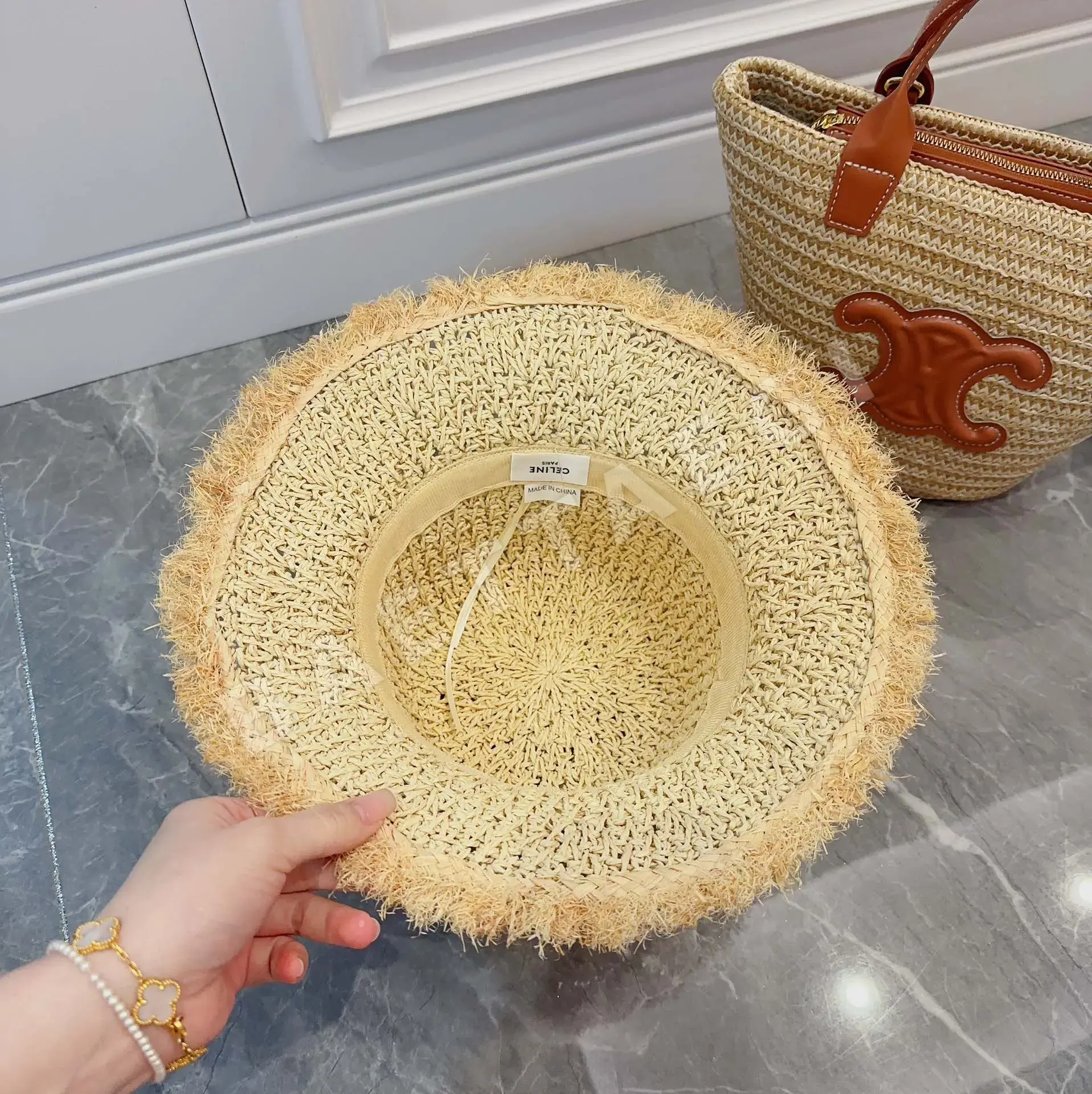셀린느 밀짚 모자 상세 이미지 6