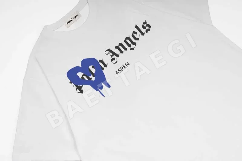 팜엔젤스 블루 하트 곰 남성 반팔 티셔츠 상세 이미지 7