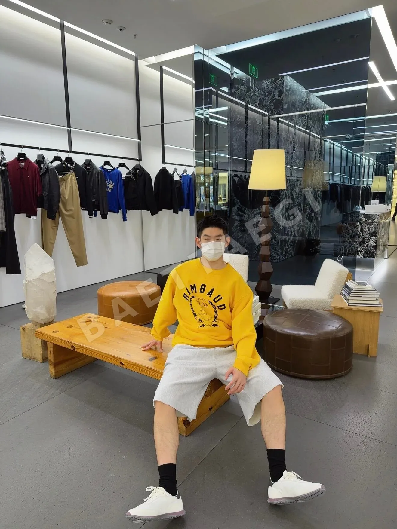 셀린느 자수 로고 워시드 남성 반바지 상세 이미지 18