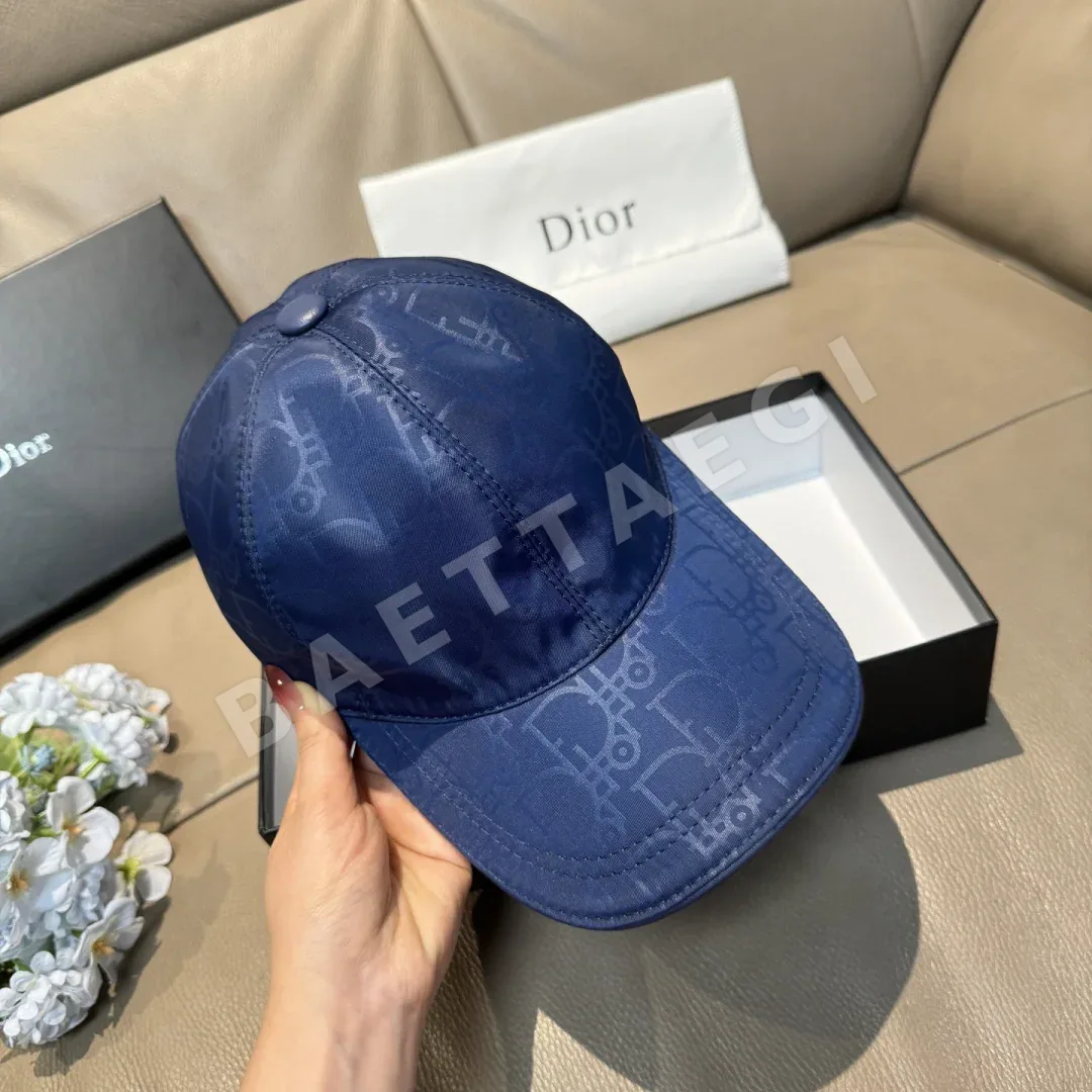 디올 오리지널 모노그램 캔버스 가죽 베이스볼 모자 상세 이미지 4