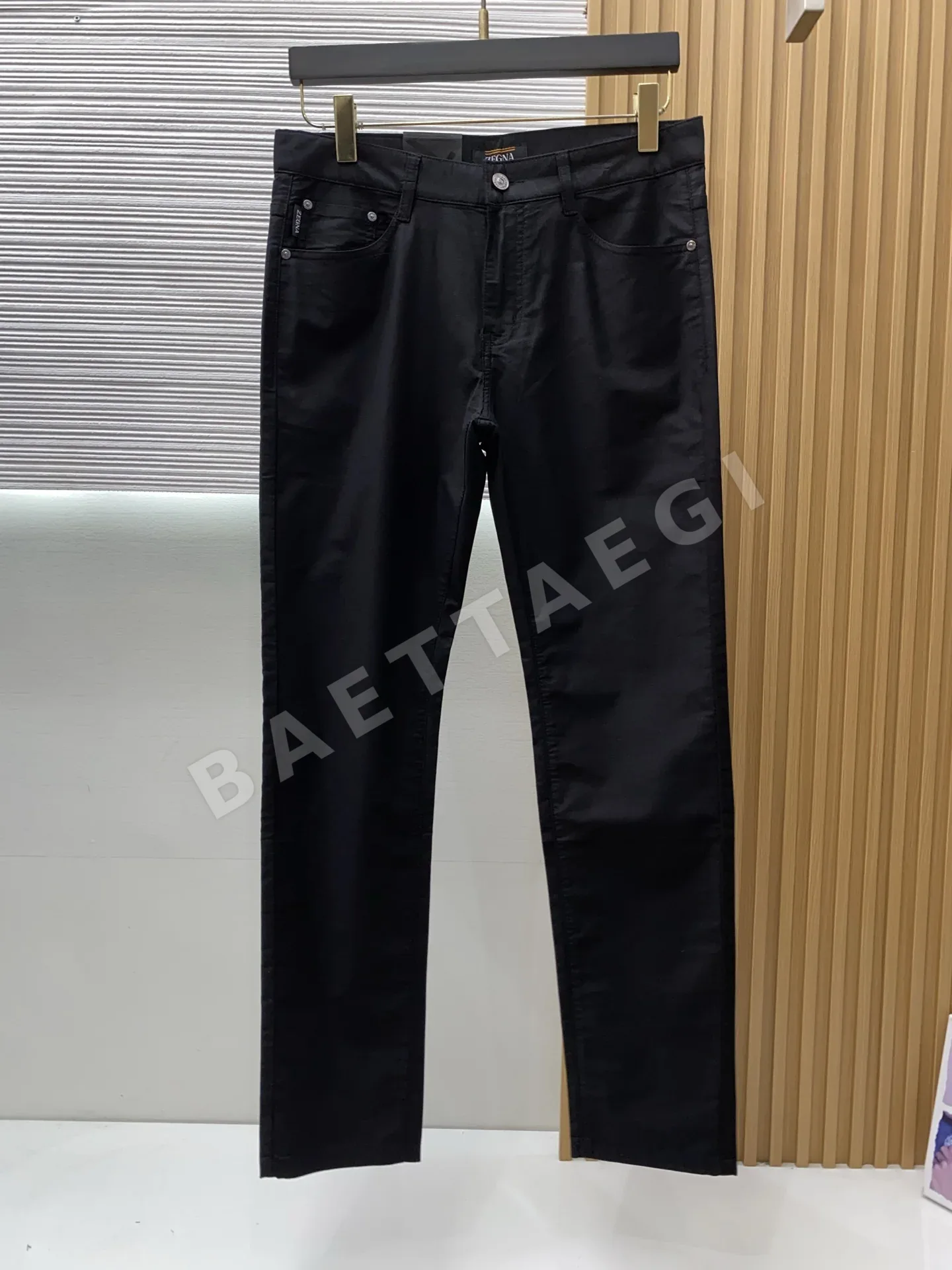 제냐 린넨 코튼 혼방 남성 캐주얼 바지 상세 이미지 2