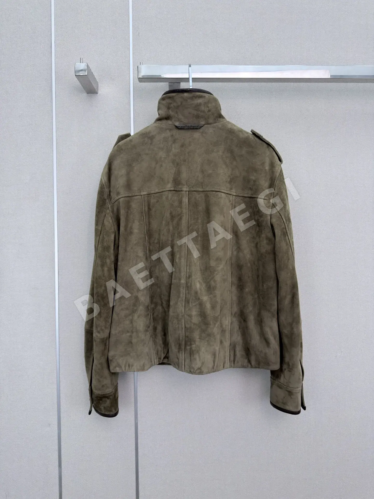 브루넬로쿠치넬리 램스킨 스웨이드 레더 트림 여성 자켓 상세 이미지 8