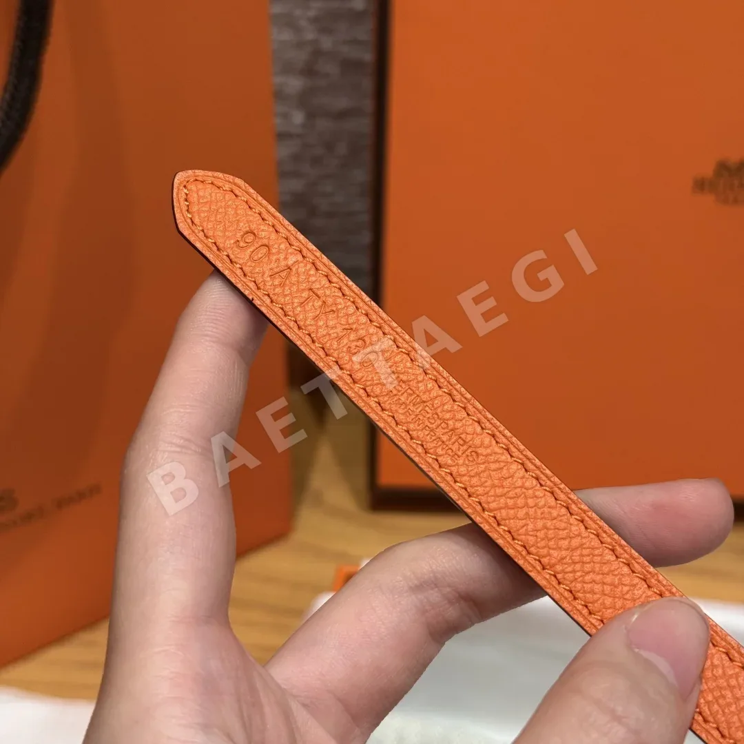에르메스 슬림 양면 가죽 벨트 상세 이미지 6