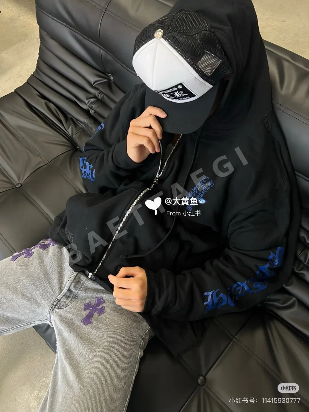 크롬하츠 산스크리트 와플 안감 지퍼 후드 상세 이미지 12