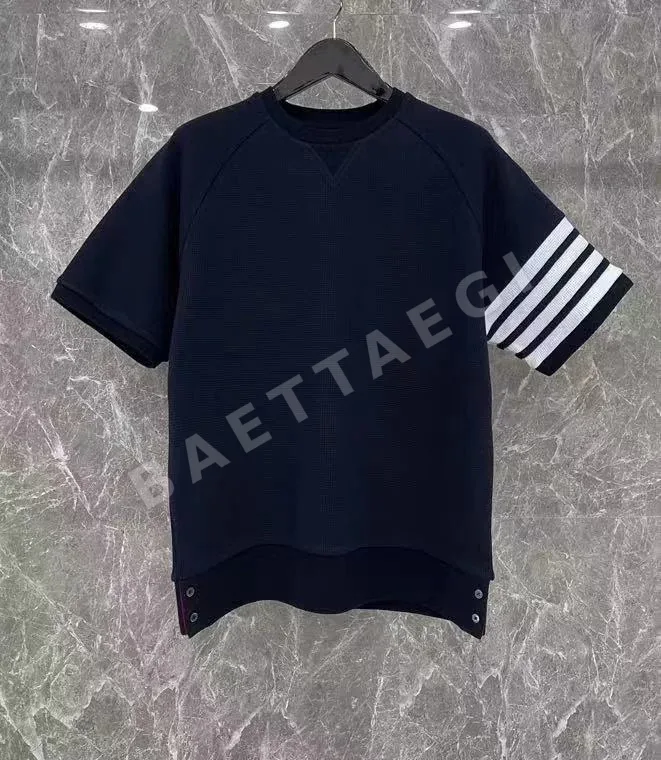 톰브라운 남성 와플 니트 반팔 티셔츠 50440