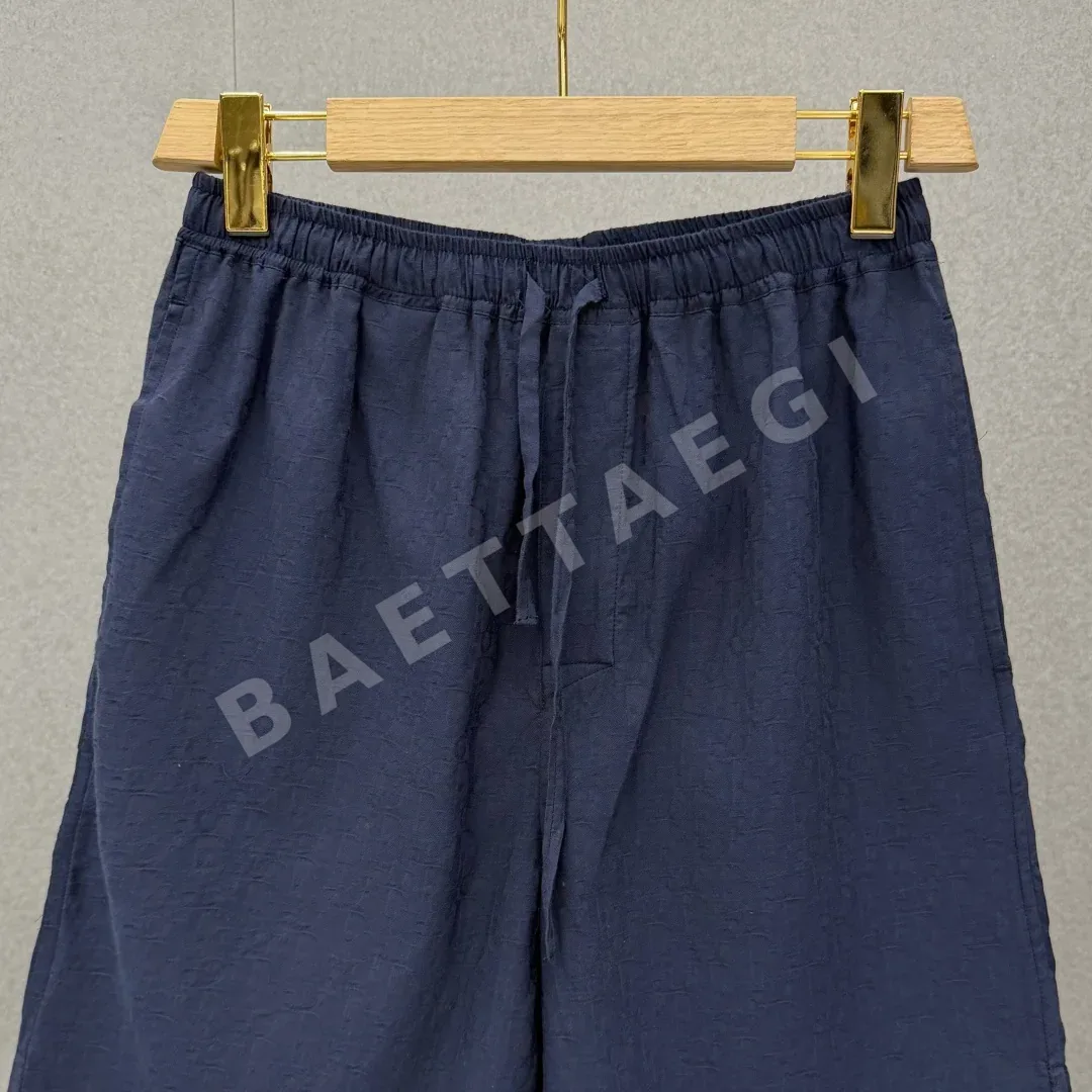 디올 코튼 실크 오블리크 프린트 남성 반바지 상세 이미지 3