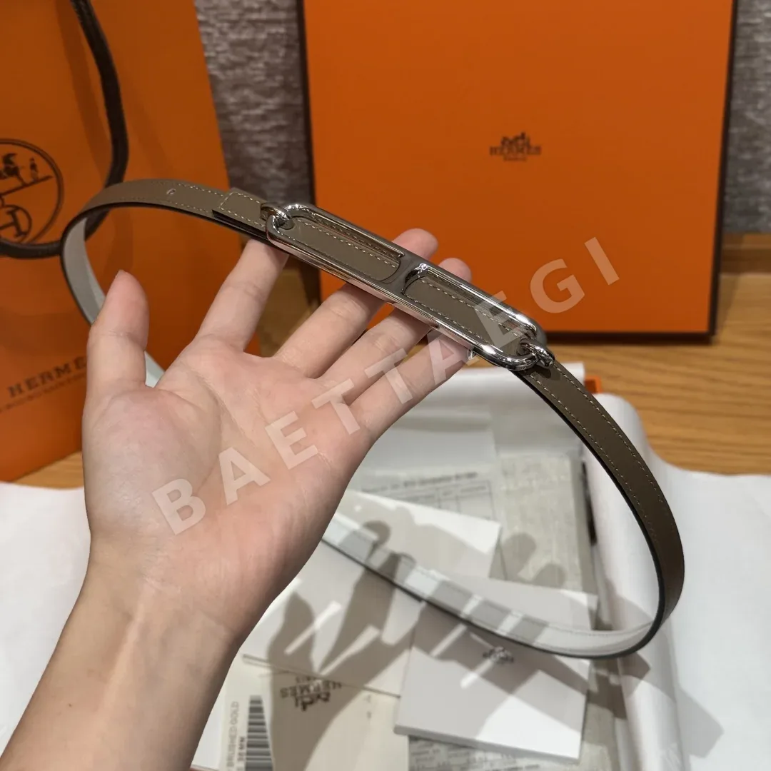 에르메스 H 버클 양면 가죽 벨트 상세 이미지 4