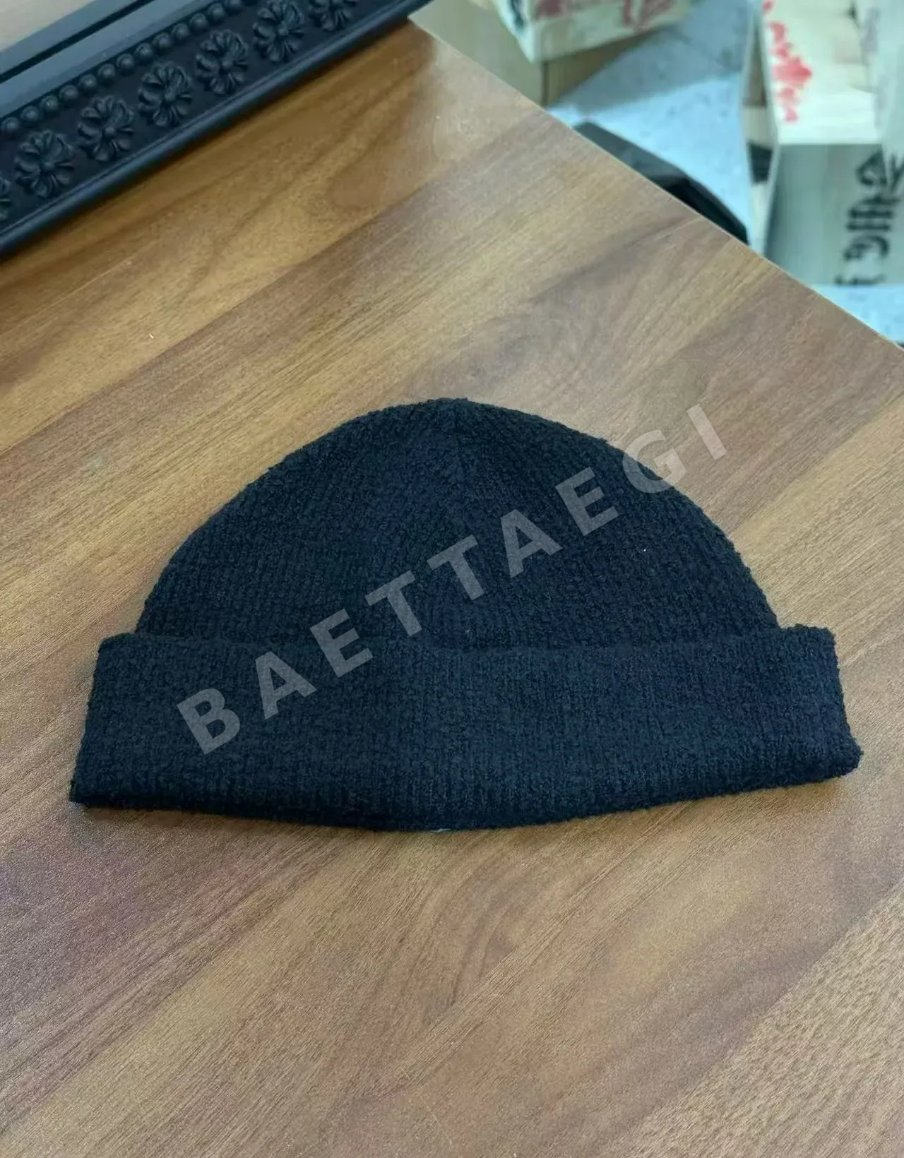 크롬하츠 블랙 호스헤어 크로스 비니 상세 이미지 6