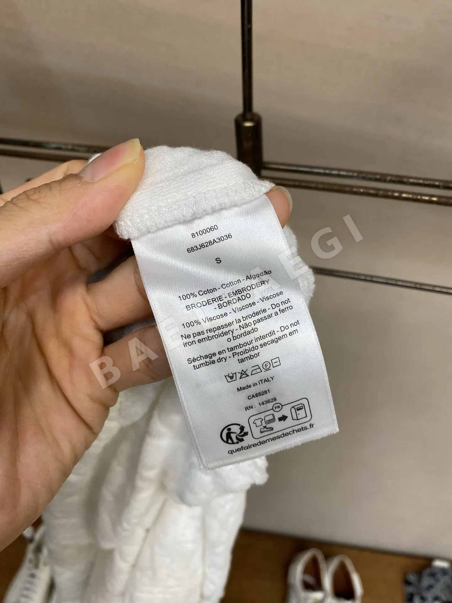 디올 코튼 테리 오블리크 프린트 남성 반바지 상세 이미지 7