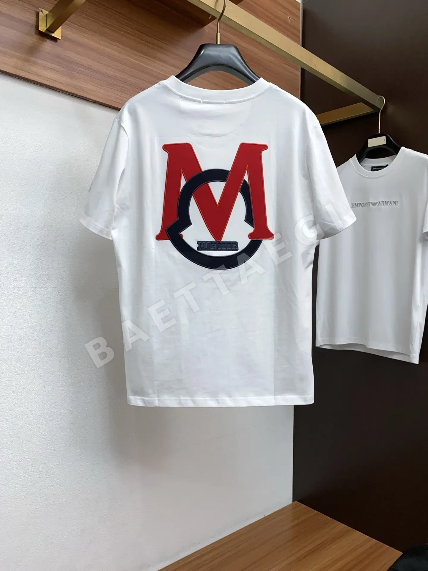 몽클레르 봄/여름 신상품 순면 크루넥 반팔 상세 이미지 9