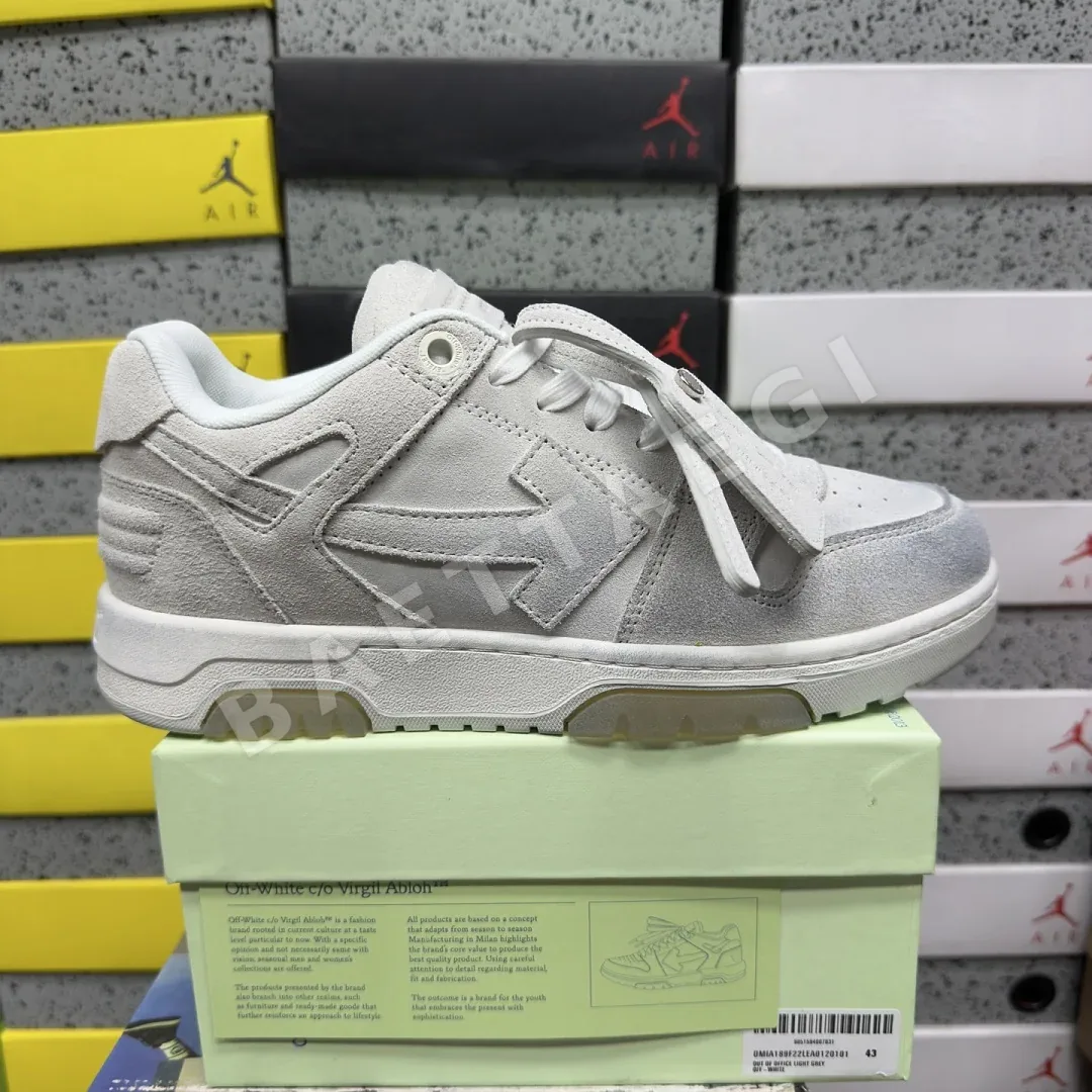 오프화이트 아웃 오브 오피스 OOO 로우 탑스 그레이 202503 Off White Out Of Office OOO Low Tops