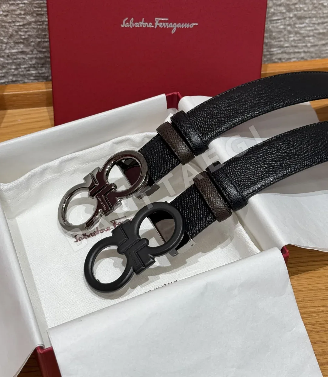 페레가모 간치니 양면 가죽 벨트 상세 이미지 2