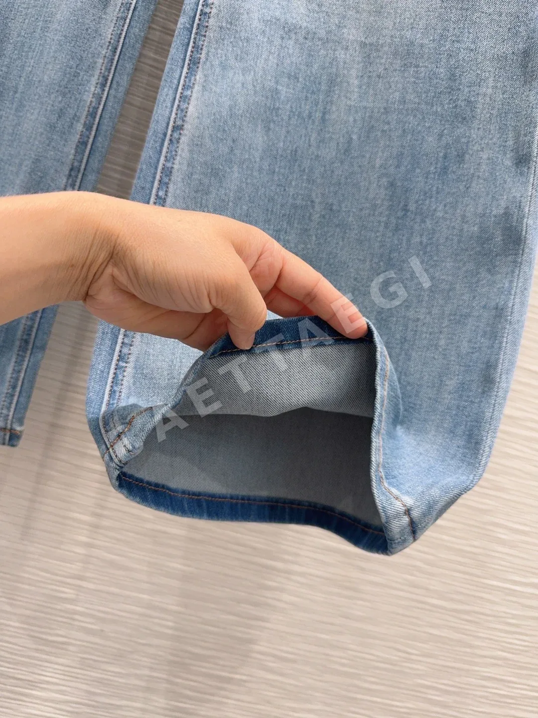 샤넬 여성 슬림 핏 진 바지 상세 이미지 7