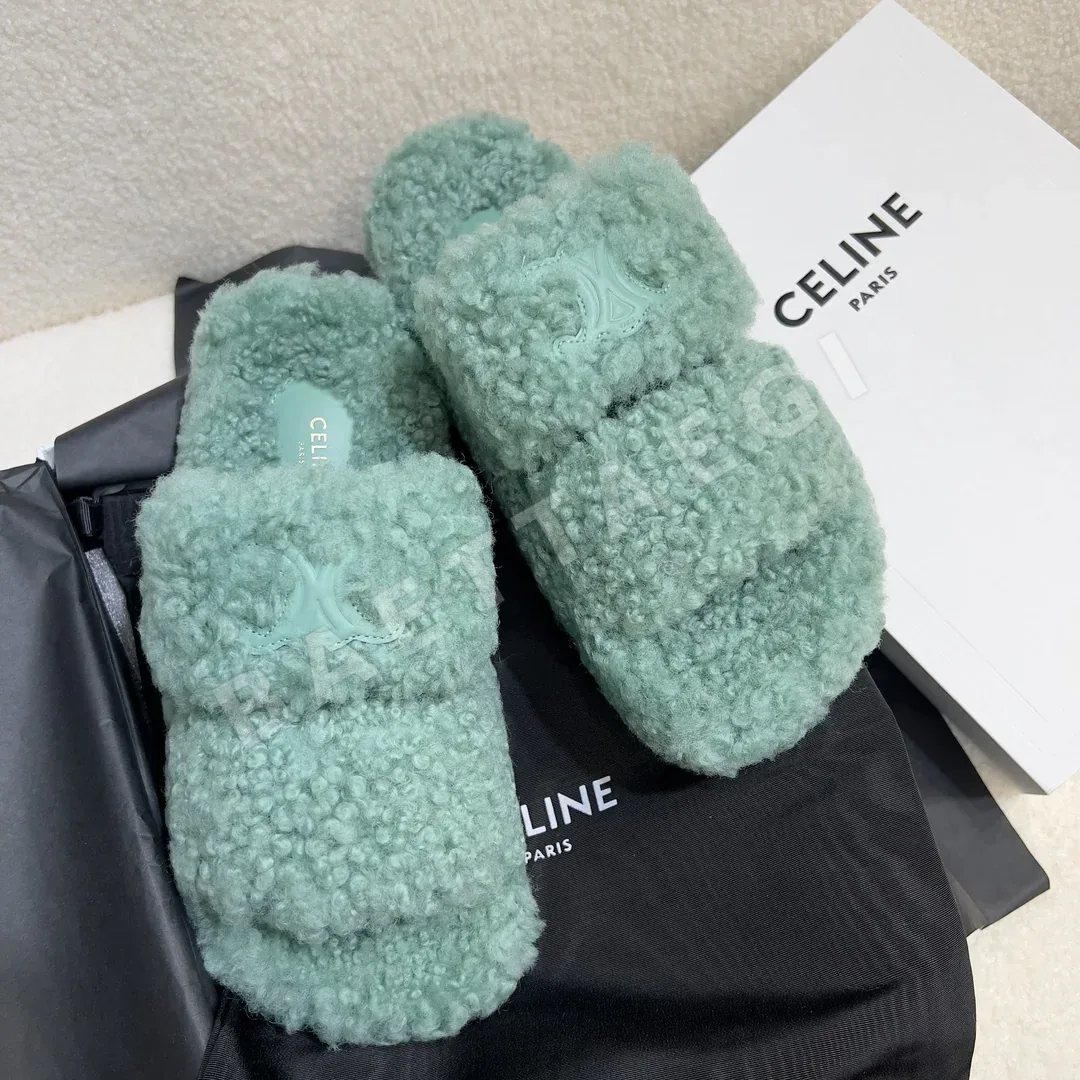 셀린느 울 개선문 퍼 슬리퍼 상세 이미지 3