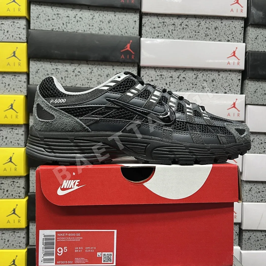 나이키 [CS] P 6000 HF0015-002 201543 Nike P-6000 Suede Anthracite Metallic Silver