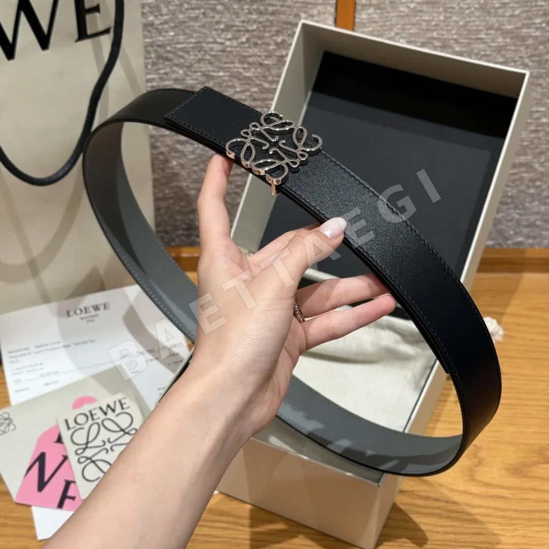 로에베 아나그램 버클 리버시블 송아지가죽 벨트 상세 이미지 4