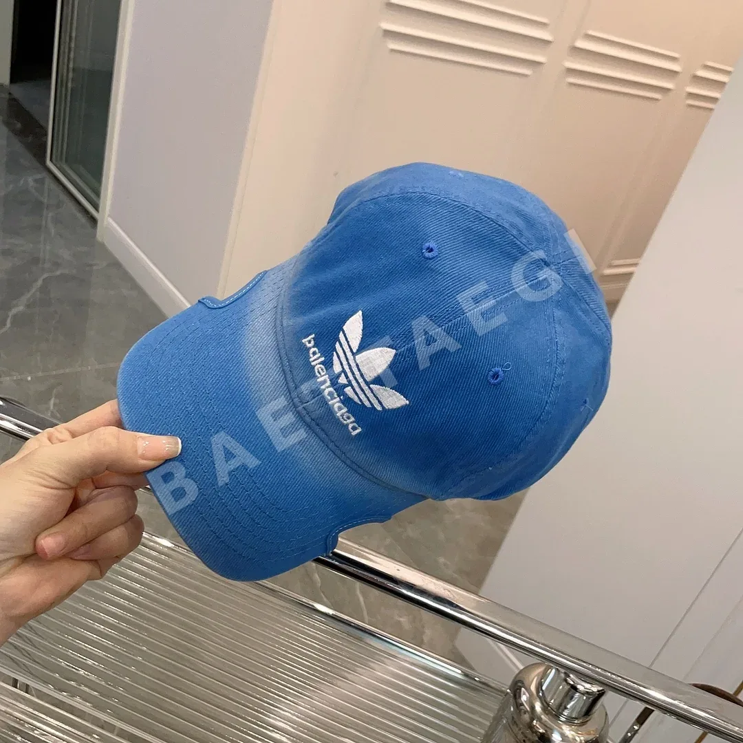 발렌시아가 절개 코튼 자수 베이스볼캡 상세 이미지 4