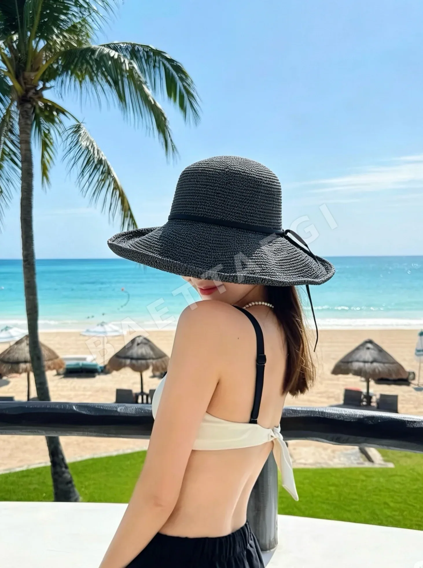 샤넬 파피루스 코바늘 보울 햇 모자 상세 이미지 3
