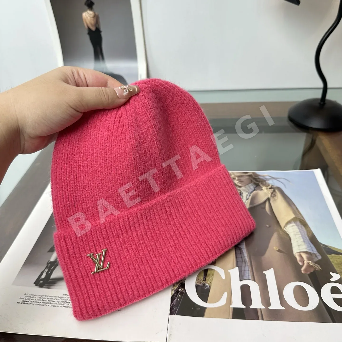 루이비통 LV 니트 비니 모자 상세 이미지 5