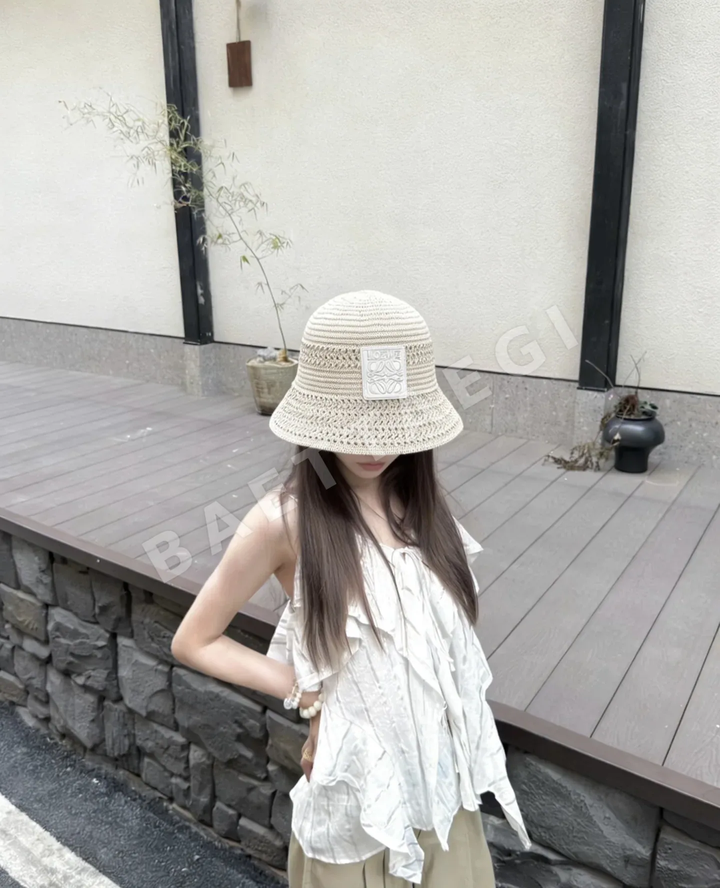 로에베 밀짚 어부 모자 상세 이미지 5