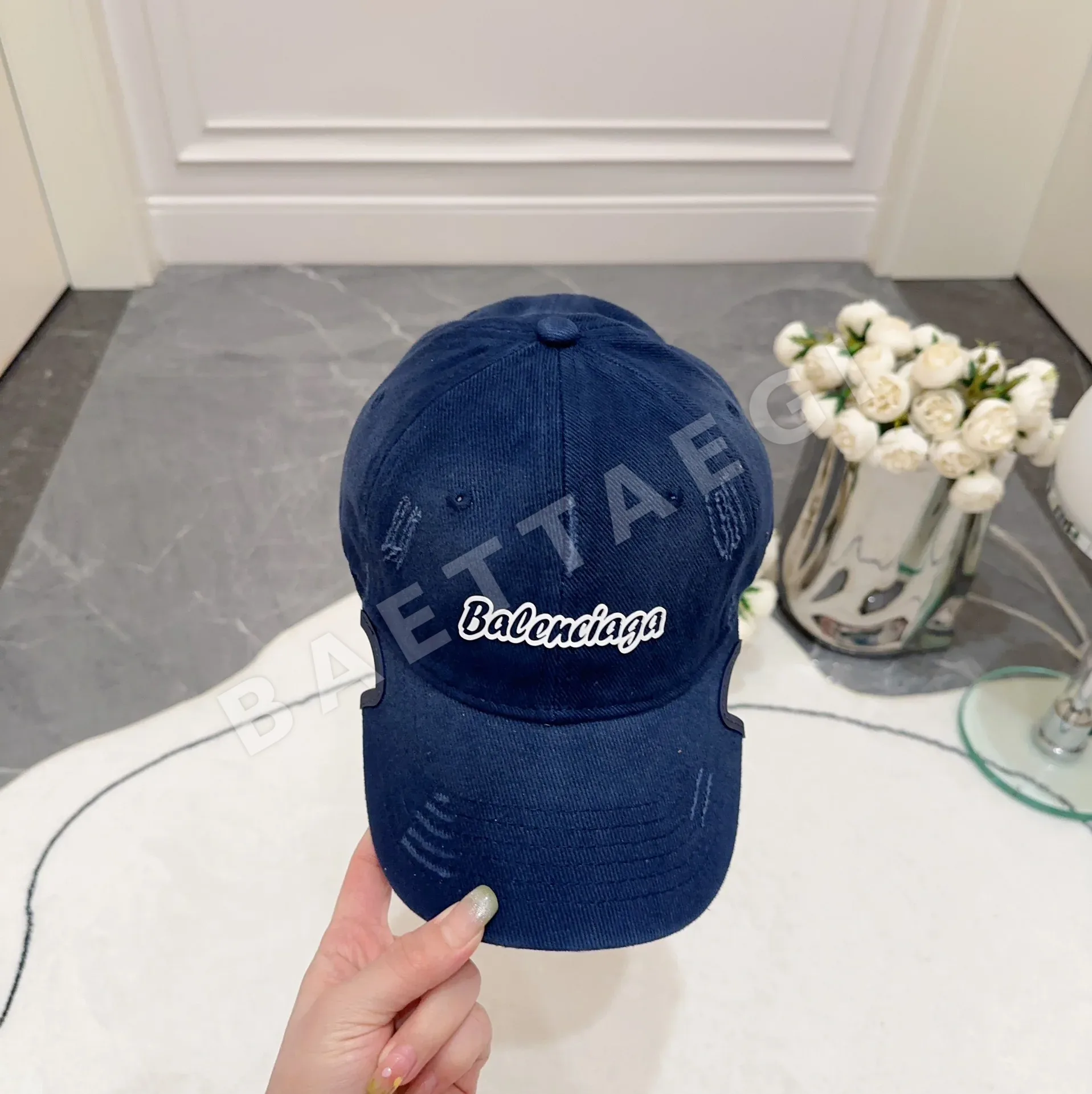 발렌시아가 컷아웃 타이다이 베이스볼 모자 상세 이미지 2