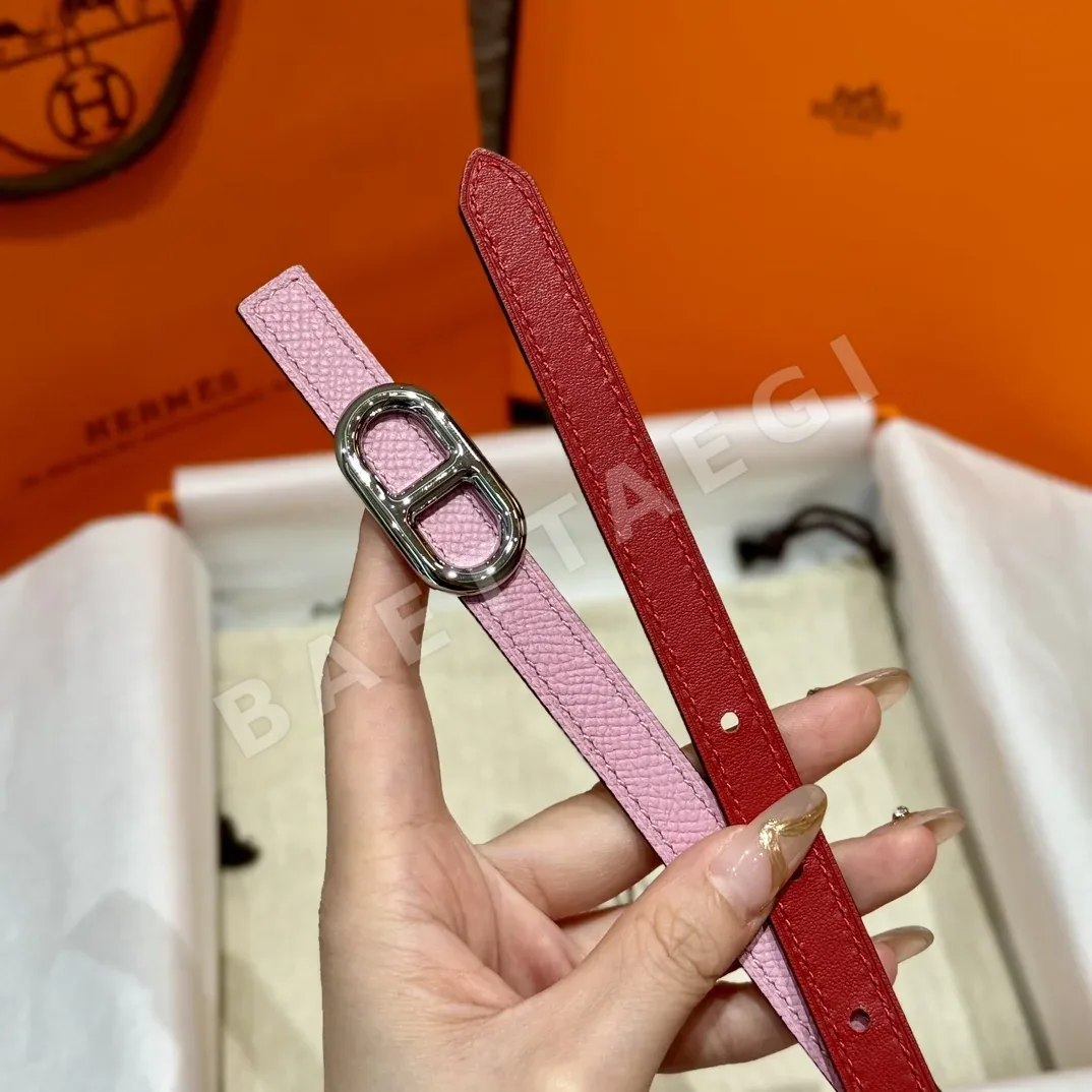 에르메스 셰느당클 금장 버클 양면 벨트 상세 이미지 3