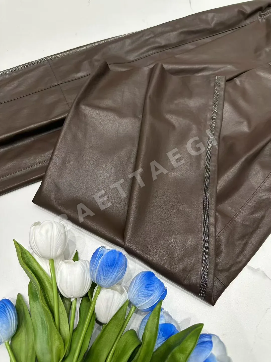 에르메스 가죽 스커트 상세 이미지 4