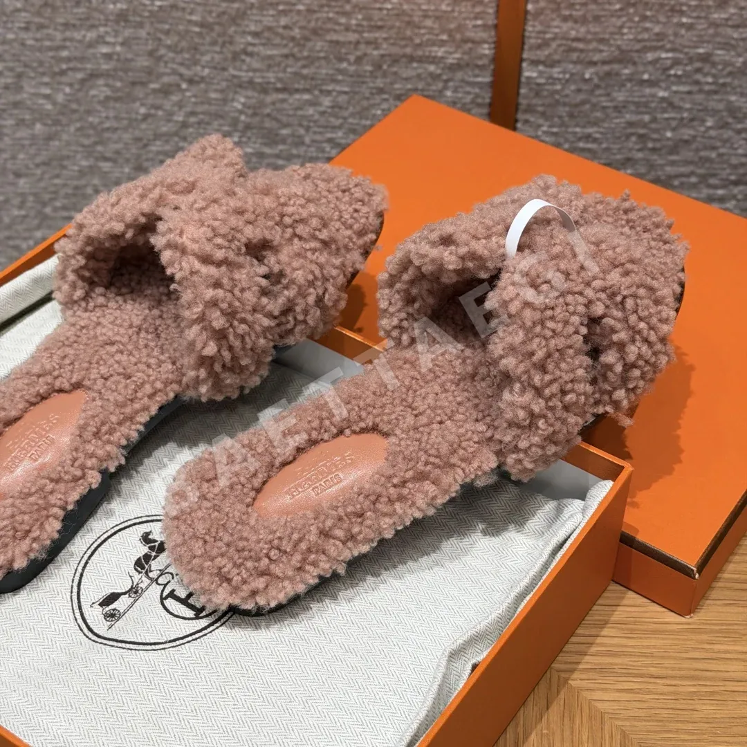 에르메스 오란 샌들 Naked Pink 울 레더 H 컷아웃 상세 이미지 4