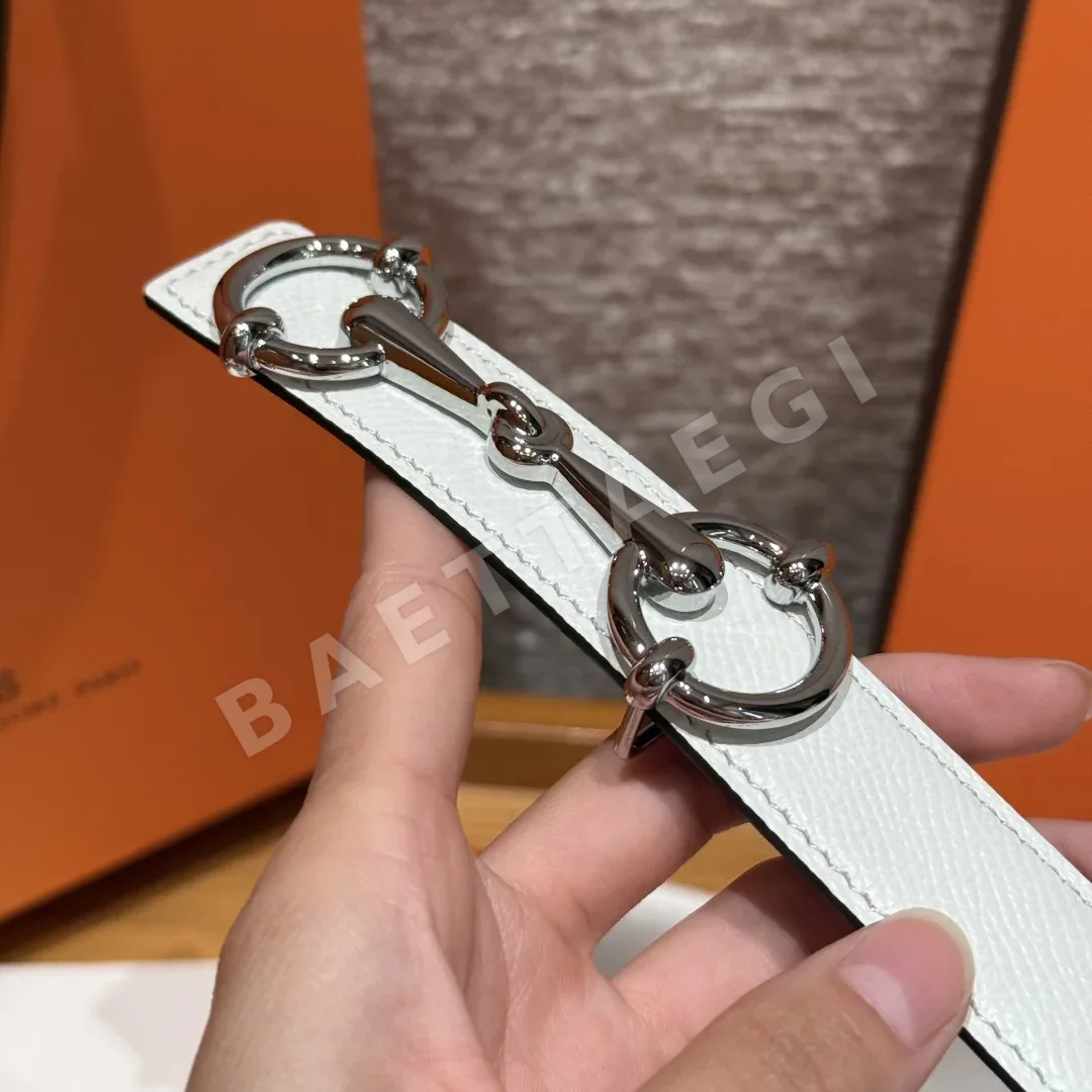 에르메스 헤리티지 H로고 양면 가죽 벨트 상세 이미지 4