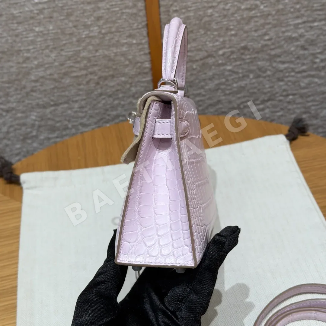 에르메스 미니 켈리 매트 악어가죽 가방 상세 이미지 4