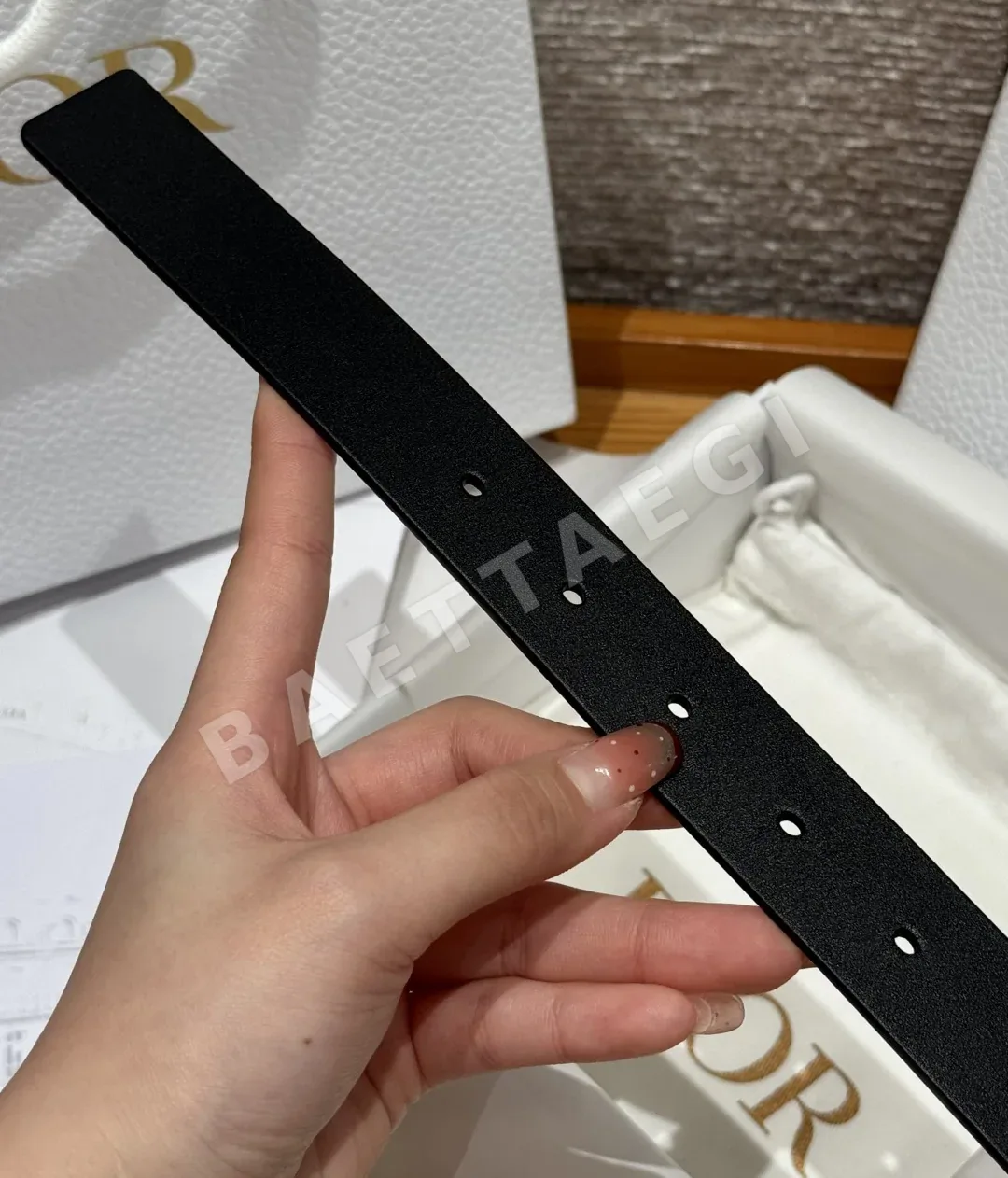 디올 CD 버클 소가죽 벨트 상세 이미지 7