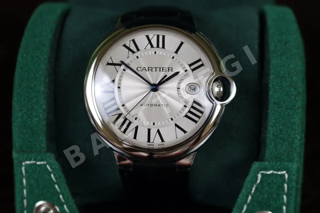 까르띠에 발롱블루 42MM2824 오토매틱 무브먼트 다이아 사파이어 글라스 블루 화이트 스틸밴드 레플리카 42540 Cartier 상세 이미지 2