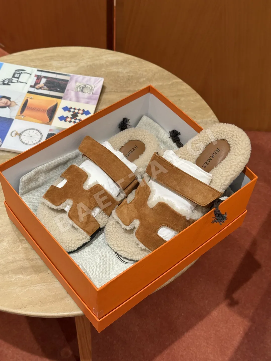 에르메스 시프르 샌들 내추럴 램스킨 상세 이미지 5