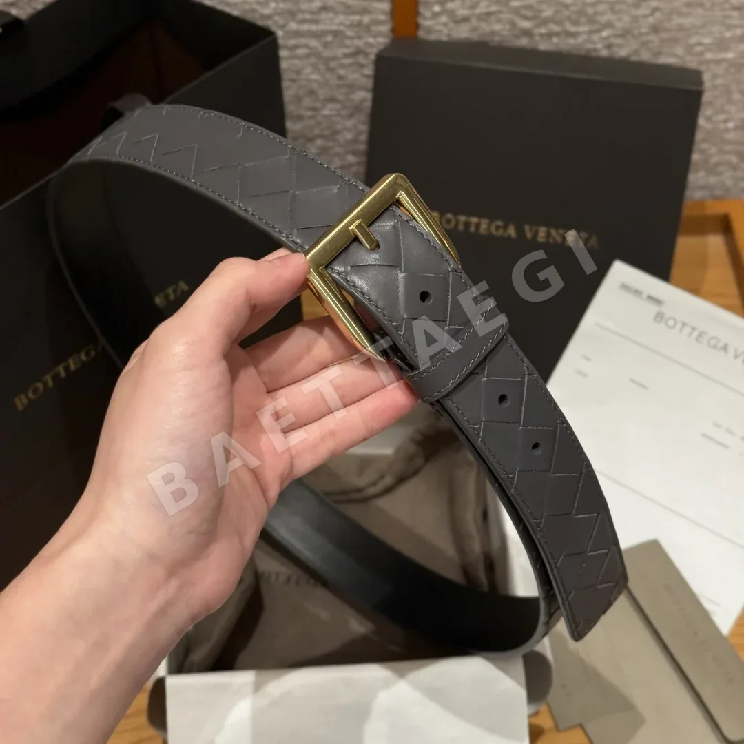보테가베네타 인트레차토 우븐 소가죽 벨트 상세 이미지 4