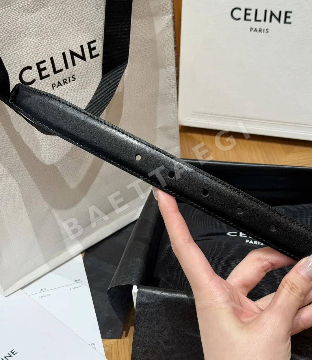 셀린느 DISC 버클 리버시블 가죽 벨트 25MM 상세 이미지 9