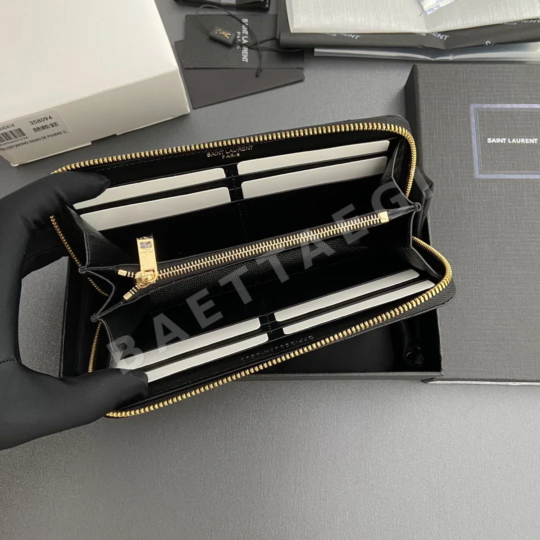 생로랑 YSL 로고 자카드 엠보싱 지퍼 지갑 상세 이미지 6