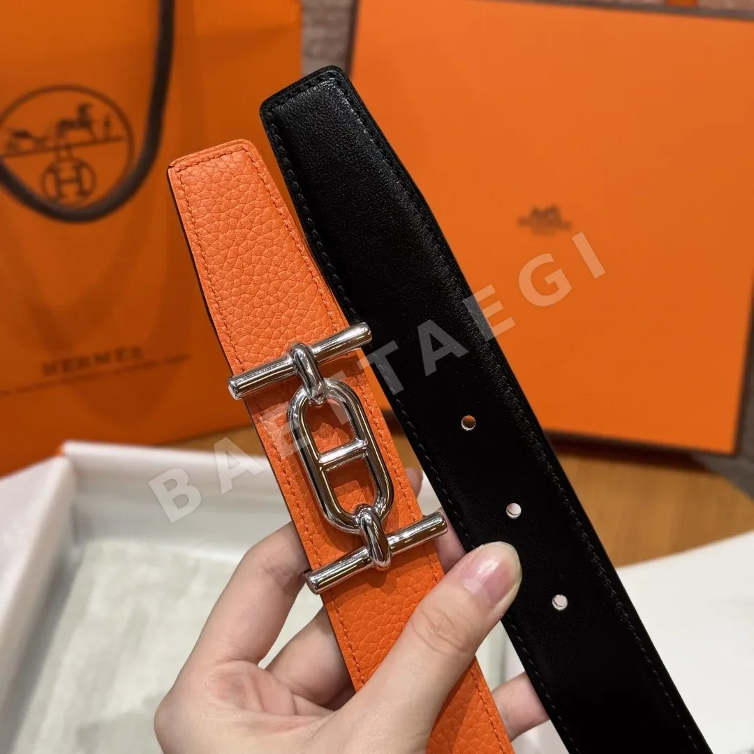 에르메스 셰뉴 당크르 H 버클 리버서블 가죽 벨트 상세 이미지 6
