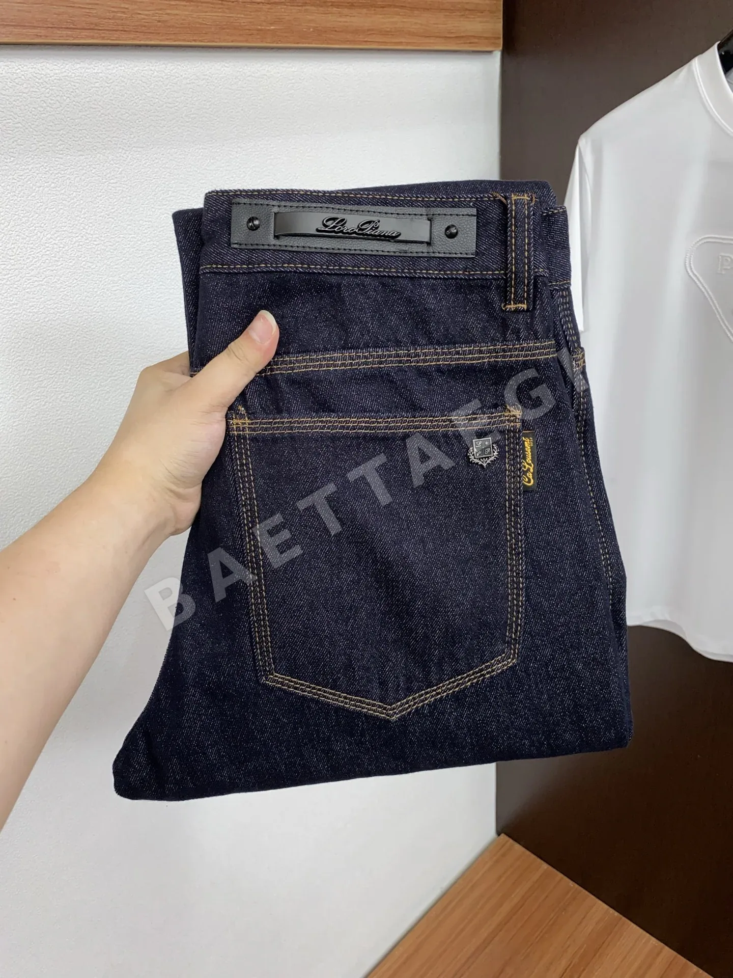 로로피아나 올드 머니 스타일 수입 데님 남성 바지 65816