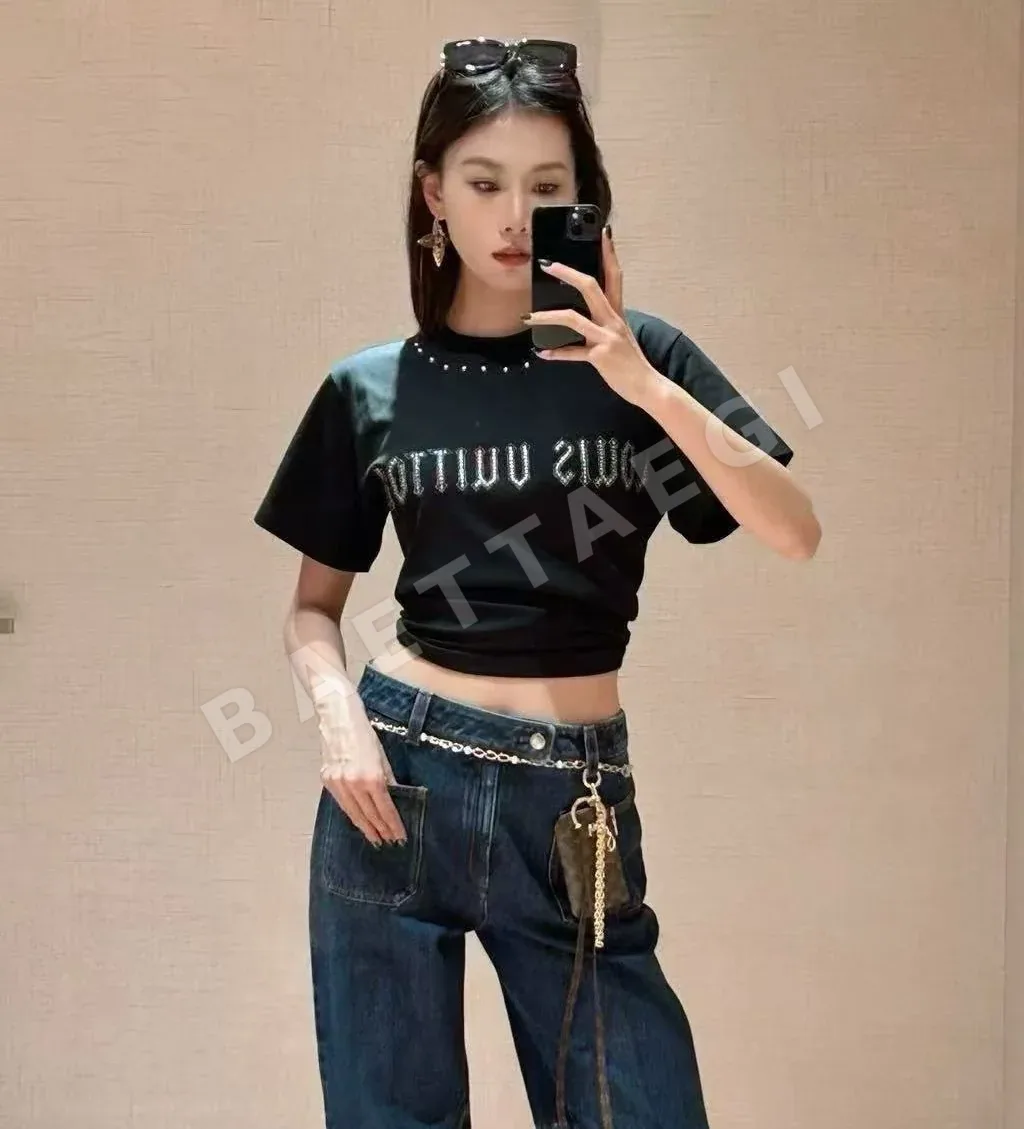 루이비통 레터 프린트 반팔 티셔츠 52079