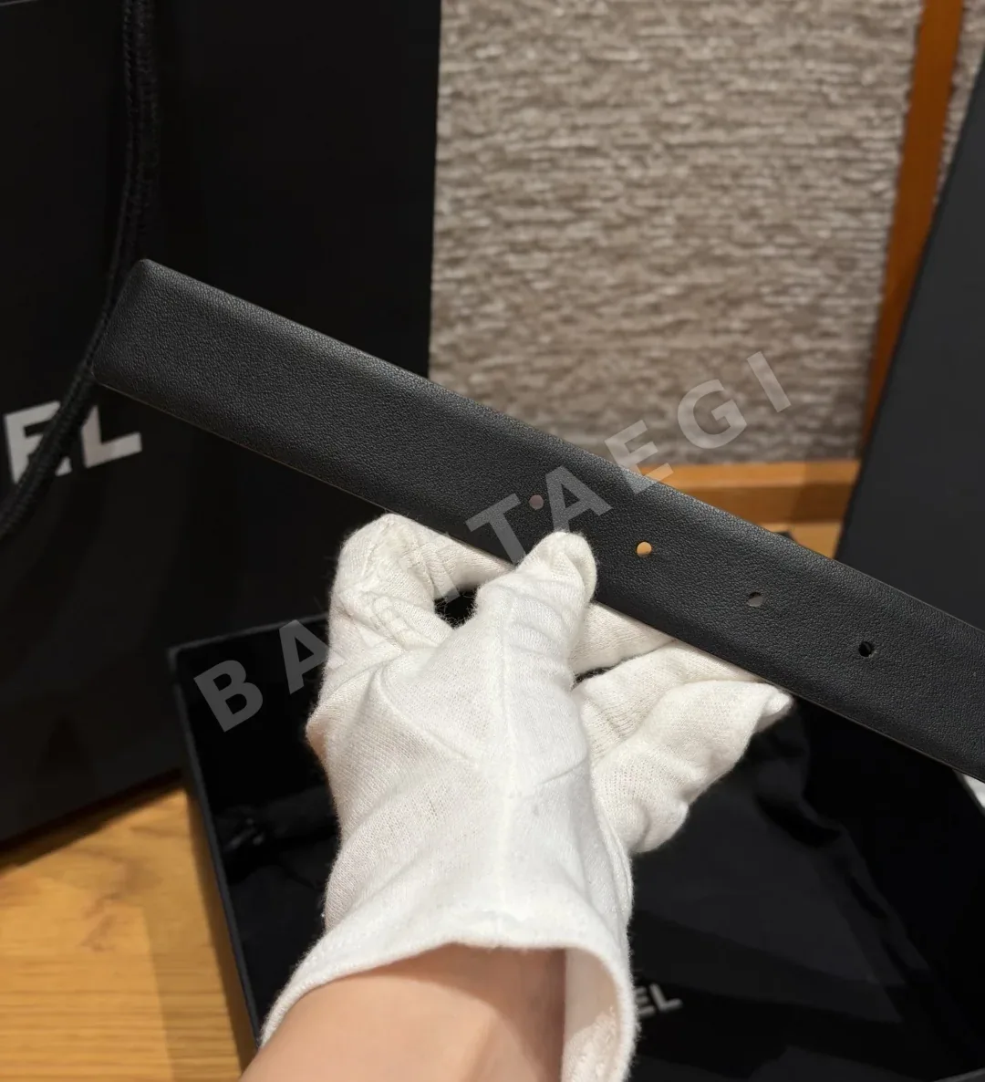 샤넬 리버시블 카프스킨 더블 C 버클 벨트 상세 이미지 5